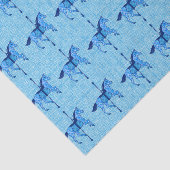 回転木馬ホース – コバルトアンドスカイブルー 薄葉紙 (詳細)