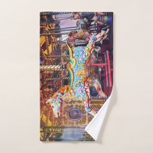 回転木馬ホース ハンドタオル (ハンドタオル)