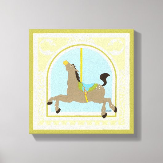 回転木馬ホースbyジューンエリカヴェス キャンバスプリント (正面)