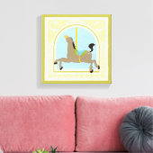 回転木馬ホースbyジューンエリカヴェス キャンバスプリント (インサイチュ (リビング))