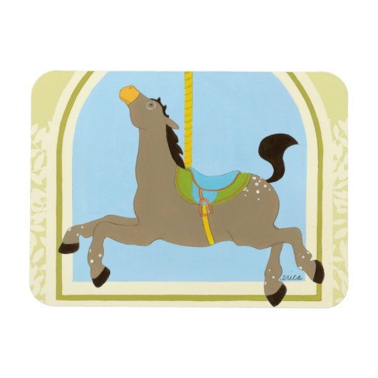 回転木馬ホースbyジューンエリカヴェス マグネット (横)