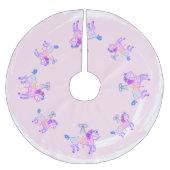 回転木馬ポニーツリースカート ブラッシュドポリエステルツリースカート (正面)