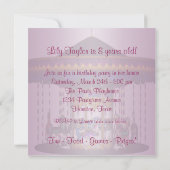 回転木馬ポニー8thバースデーパーティー招待8th 招待状 (裏面)