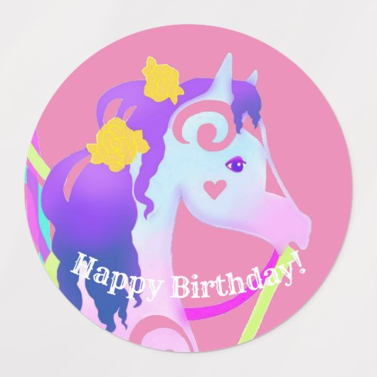 回転木馬ポン ラベル (デザイン1)