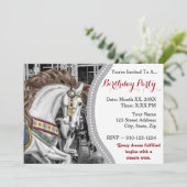 回転木馬メリーのラウンド誕生日パーティー 招待状 (スタンド正面)