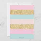 回転木馬メリーゴーラウンドピンクミントフローラ誕生日 サンキューカード (裏面)