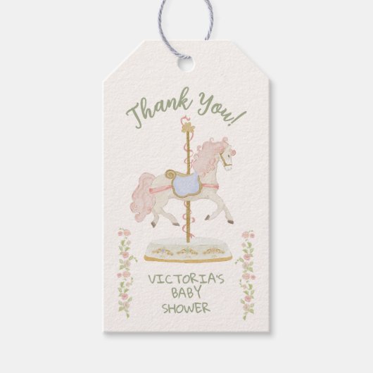 回転木馬メリーゴーラウンド ギフトタグ (正面)