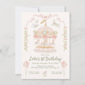 回転木馬メリー囲碁の誕生会 招待状 (正面)