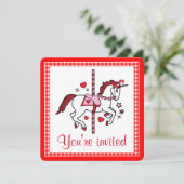 回転木馬ユニコーンバレンタインデーパーティー 招待状 (スタンド正面)