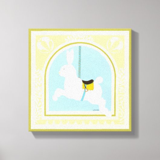 回転木馬ラビットバイジューンエリカヴェス キャンバスプリント (正面)