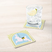 回転木馬ラビットバイジューンエリカヴェス スクエアペーパーコースター (インサイチュ)