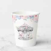 回転木馬ワンダーランドピンク 紙コップ (裏面)