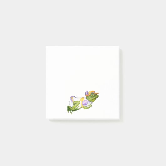 回転木馬動物カエル写真3x3ノート ポストイット (正面)