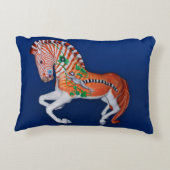 回転木馬動物クアッガゼブラ写真ピロー アクセントクッション (裏面)