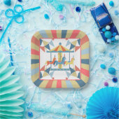 回転木馬回路誕生日プレート ペーパープレート (パーティー)