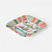 回転木馬回路誕生日プレート ペーパープレート (傾斜あり)