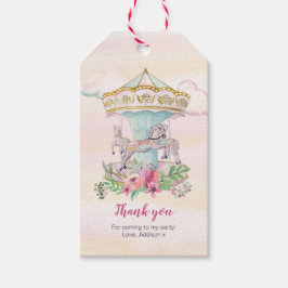 回転木馬感謝していユーメッセージカード ギフトタグ