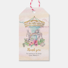 回転木馬感謝していユーメッセージカード ギフトタグ