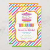 回転木馬招待状/回転木馬招待状 招待状 (正面/裏面)