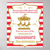 回転木馬歓迎パーティーサインガールサーカスのポスター ポスター (正面)