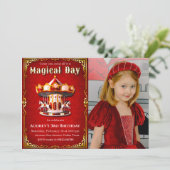 回転木馬誕生日と写真 招待状 (スタンド正面)