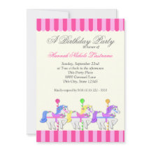 回転木馬誕生日ピンク