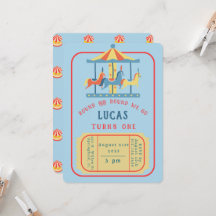 回転木馬誕生日招待