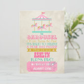 回転木馬誕生日 招待状 (スタンド正面)