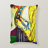 回転木馬馬とイエローマネ アクセントクッション (裏面(縦))