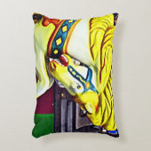 回転木馬馬とイエローマネ アクセントクッション (正面(垂直))