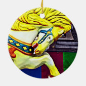 回転木馬馬とイエローマネ セラミックオーナメント (裏面)
