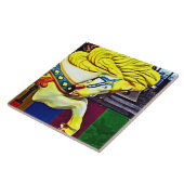 回転木馬馬とイエローマネ タイル (側面)