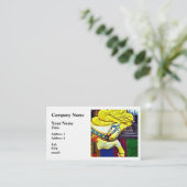 回転木馬馬とイエローマネ 名刺 (スタンド正面)