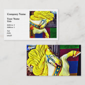 回転木馬馬とイエローマネ 名刺 (正面/裏面)