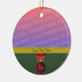 回転木馬馬のクリスマスフォト セラミックオーナメント (左)