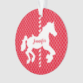回転木馬馬のパターンあなたの色のオーナメント オーナメント (正面)