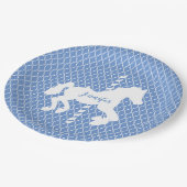 回転木馬馬のパターンあなたの色 ペーパープレート (アングル)