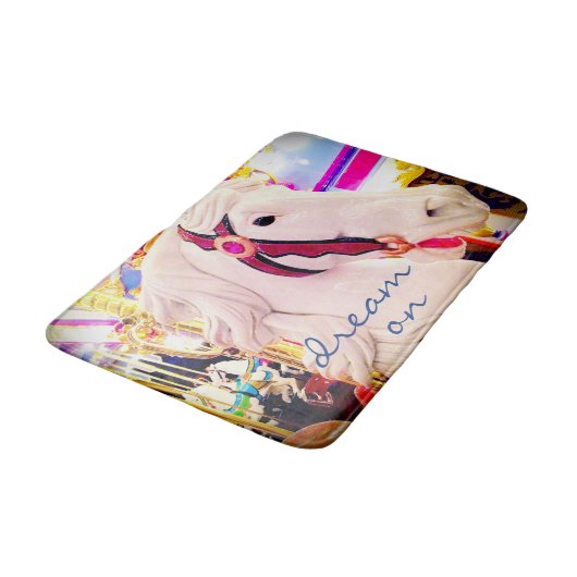 回転木馬馬の撮影ドリームonスクリプト引用文 バスマット (アングル)