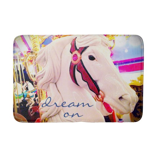 回転木馬馬の撮影ドリームonスクリプト引用文 バスマット (正面)