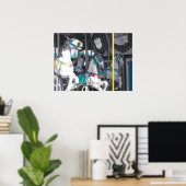 回転木馬馬の色のヒント ポスター (ホームオフィス)