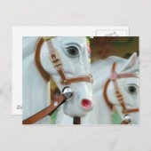 回転木馬馬はがき ポストカード (正面/裏面)