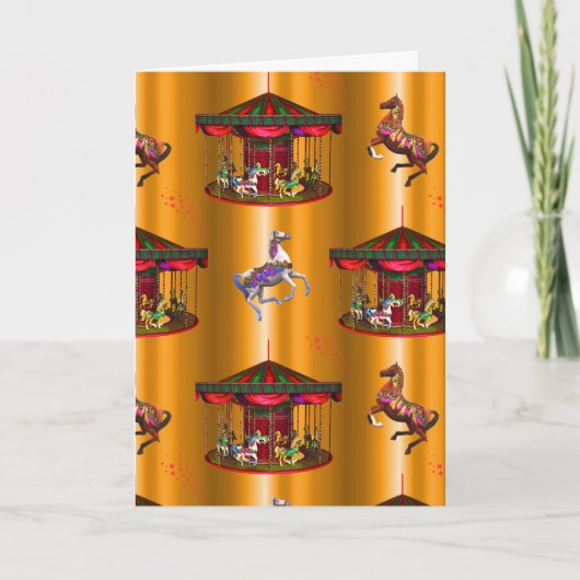 回転木馬馬オン金ゴールド カード (正面)