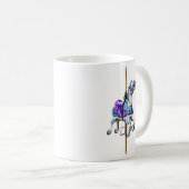 回転木馬馬ラベンダーと青の服 コーヒーマグカップ (正面右)