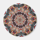 回転木馬馬万華鏡のように千変万化するパターンフォト磁石 マグネット (正面)