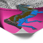 回転木馬馬額自分の写真を作成 ポスター (角)