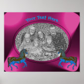 回転木馬馬額自分の写真を作成 ポスター (正面)