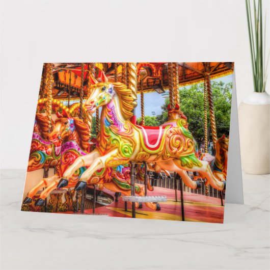 回転木馬馬 カード (正面)