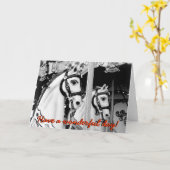 回転木馬馬 カード (黄色い花)