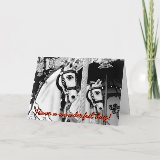 回転木馬馬 カード (正面)