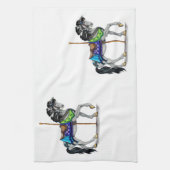 回転木馬馬 キッチンタオル (縦)